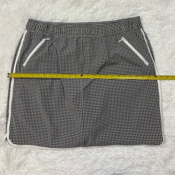 Talbots Black and White Gingham Skirt